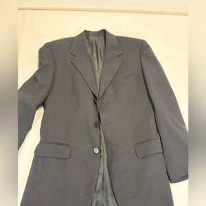 Vintage Yves Saint Laurent Black Structured Blazer – Size 48